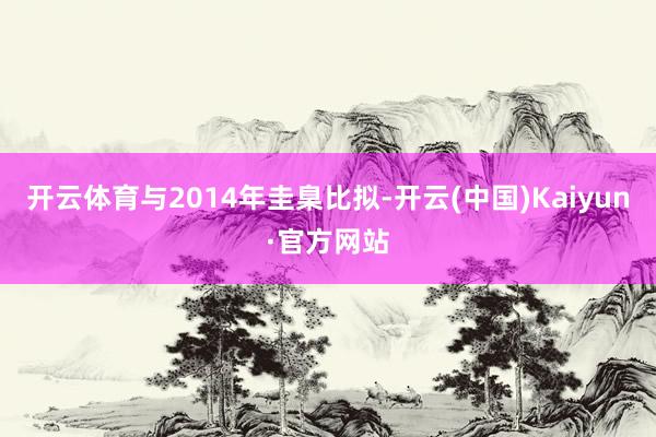 开云体育与2014年圭臬比拟-开云(中国)Kaiyun·官方网站