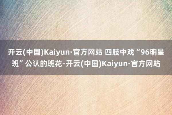 开云(中国)Kaiyun·官方网站 四肢中戏“96明星班”公