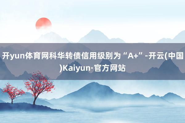 开yun体育网科华转债信用级别为“A+”-开云(中国)Kai