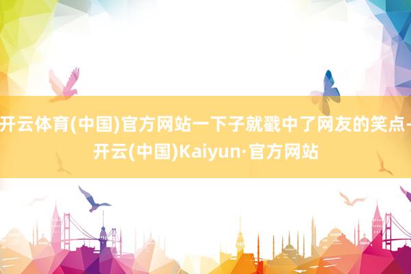 开云体育(中国)官方网站一下子就戳中了网友的笑点-开云(中国