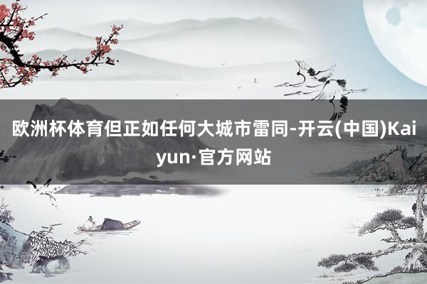 欧洲杯体育但正如任何大城市雷同-开云(中国)Kaiyun·官方网站