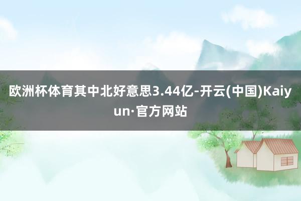 欧洲杯体育其中北好意思3.44亿-开云(中国)Kaiyun·官方网站